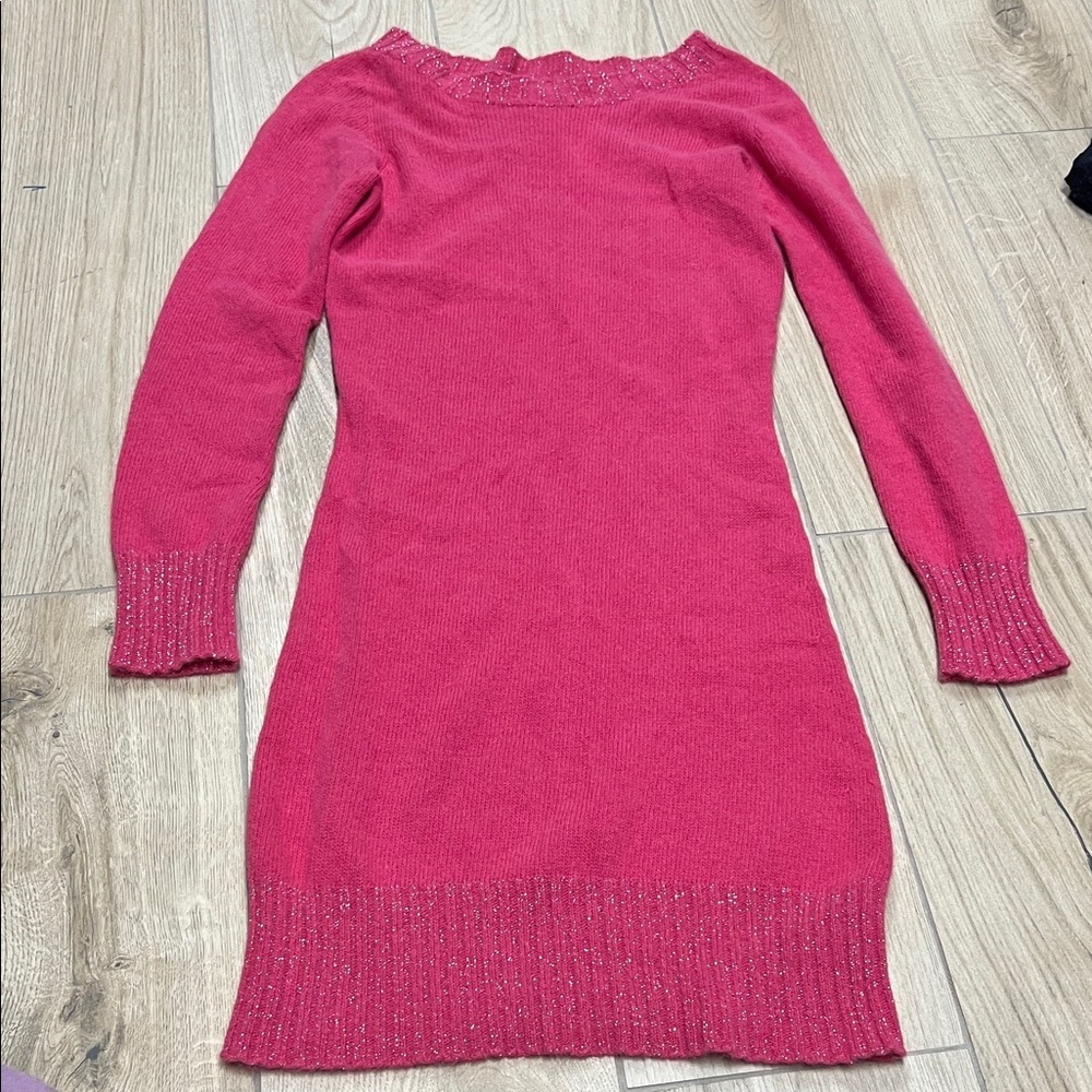 Motivi Fuchsia Knit Midi Dress